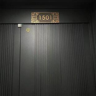 家用门牌订制户外入户铝合金中式住宅纯铜挂牌户外别墅门号牌包厢
