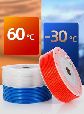 优质国产PE气动管空压机低压软管8MM8x5/10x6.5/12x8红色蓝色气管