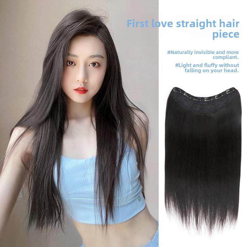 全真正的头发u形半头带一件真正的头发u形头发片无缝头发延伸片真,美发护发/假发,直发片,淘宝优惠券,粉丝福利购,淘宝优惠卷