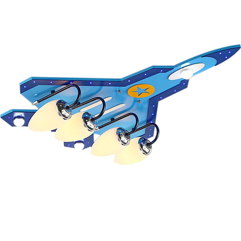 卡通木质大号飞机吸顶灯 时尚简约儿童卧室书房灯幼儿园装饰灯具