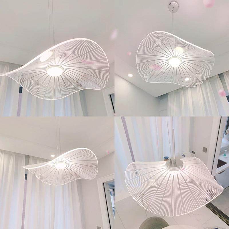 简约装饰荷叶灯北欧吊灯草帽餐厅吊灯创意艺术设计师服装店吧台灯