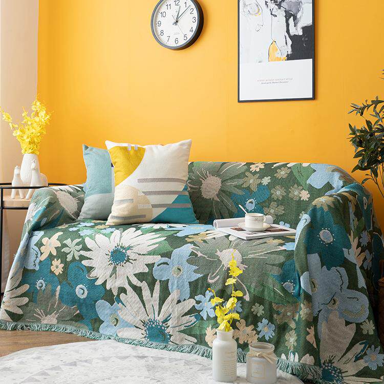 ins 沙发巾布艺沙发垫罩北欧沙发毯线毯盖巾四季通用