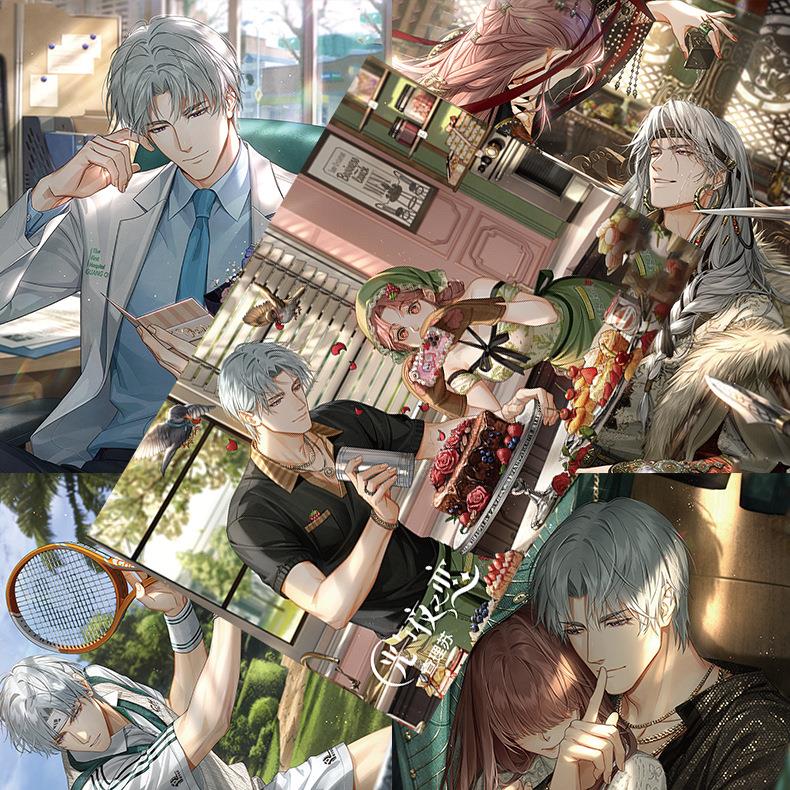 查里苏海报 高清铜版纸1套8张 动漫周边宿舍墙贴纸装饰画背景墙