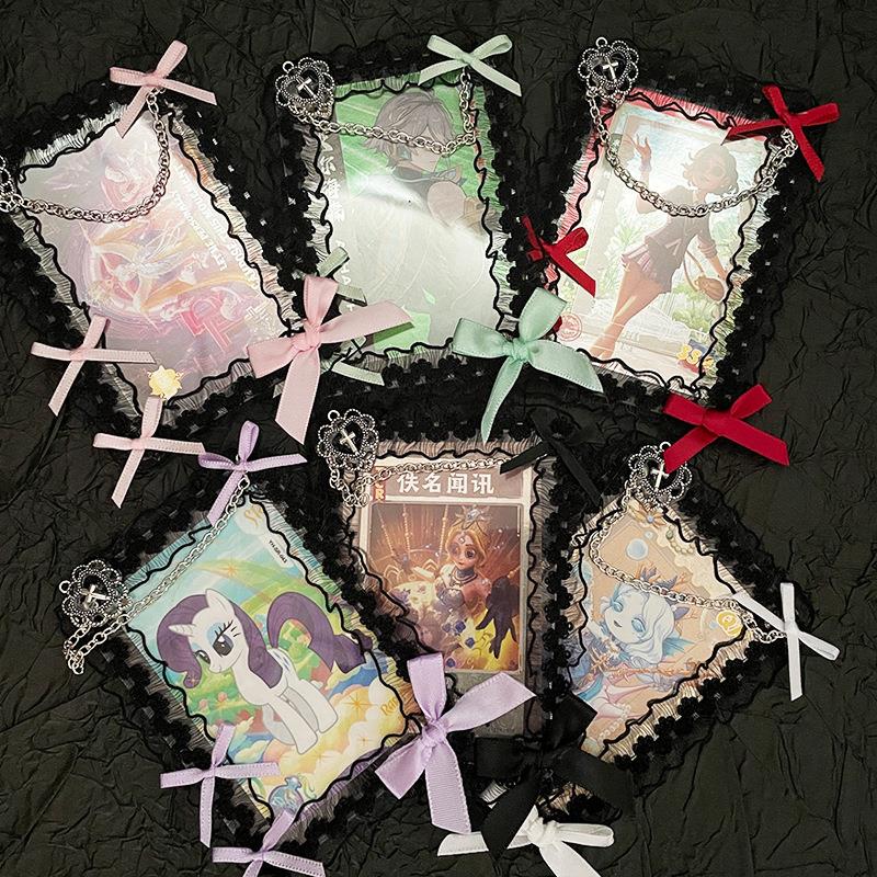二次元动漫谷美周边diy手工卡套材料包明星小卡片咕卡花边ins卡套
