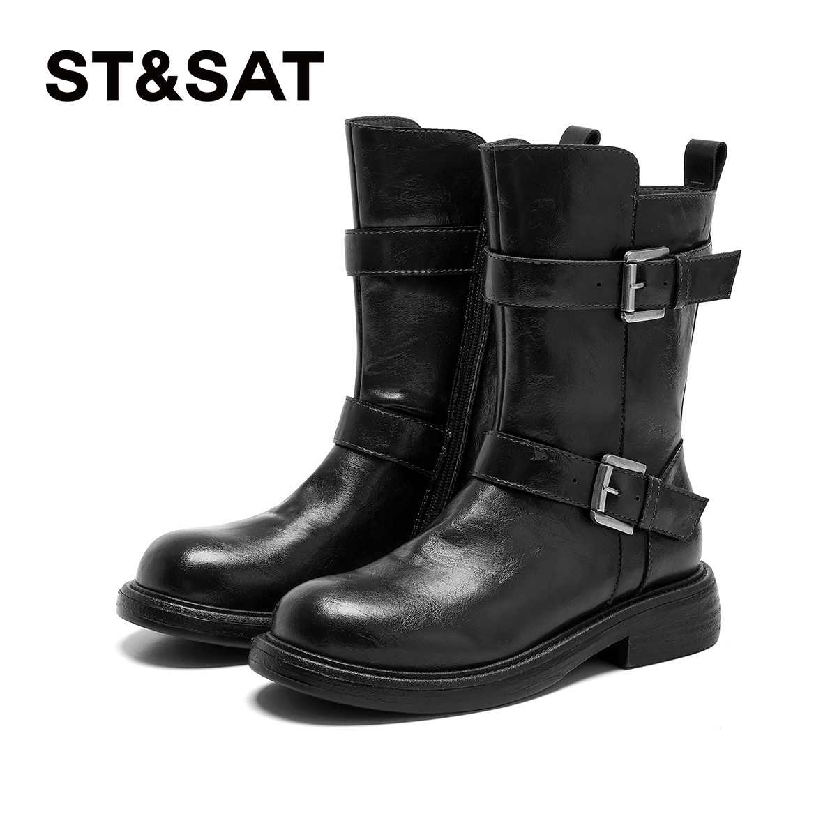 星期六厚底马丁靴女2025新款