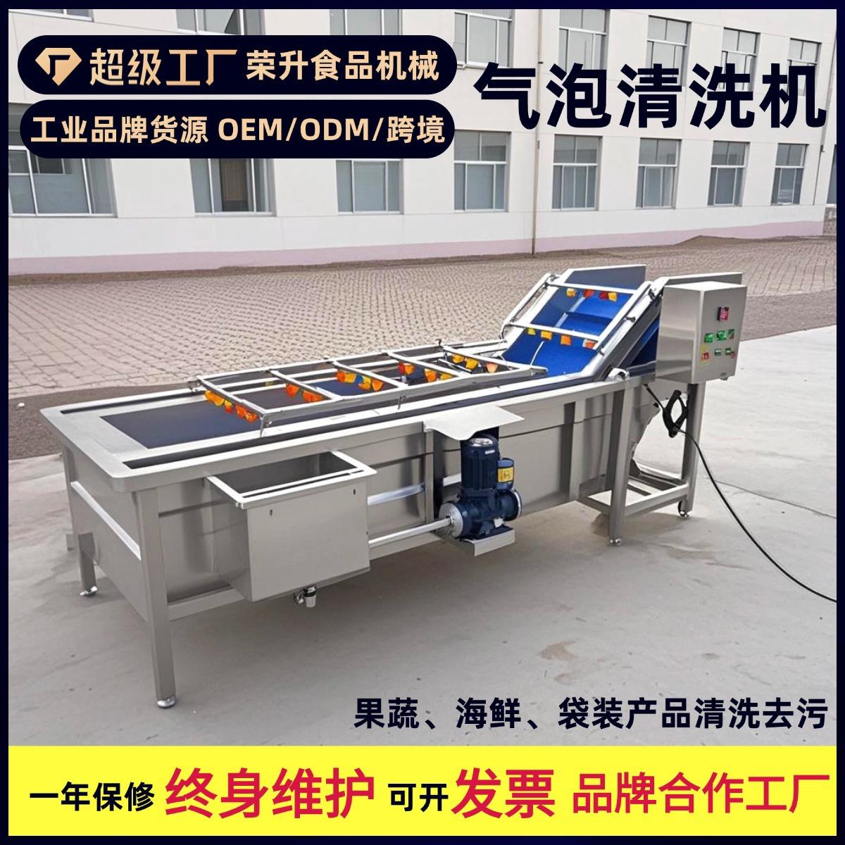 多功能解冻清洗鸡腿鸡翅气泡清洗机喷淋式水果蔬菜清洗加工设备