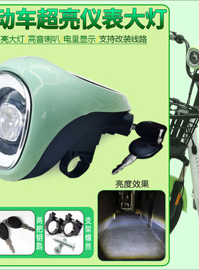 台铃电动车钥匙开关总成爱玛雅迪仪表显示屏大灯喇叭电量通用大全