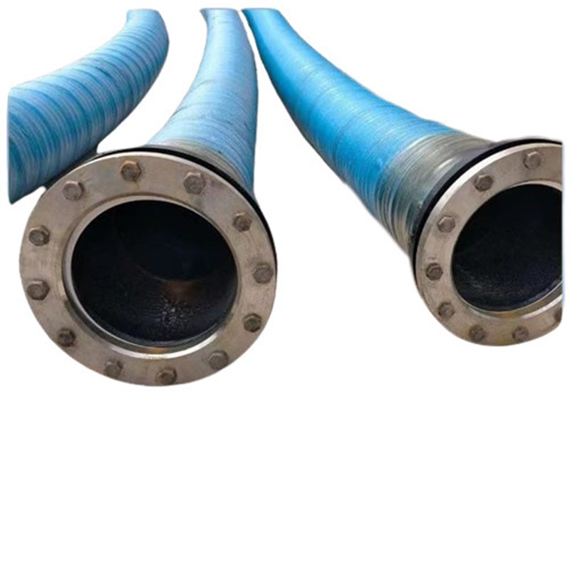 大口径法兰橡胶管 输水输送泥浆泥沙胶管 L钢丝骨架高压法兰橡胶