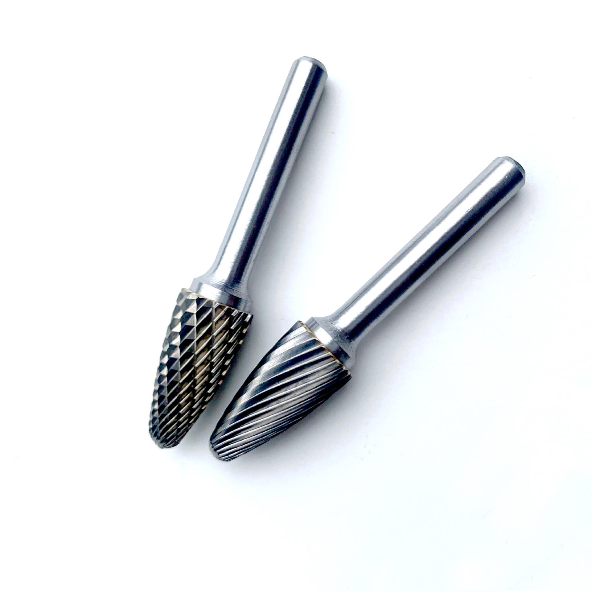 合金旋转锉碳化钨磨头F1225M06弧形圆头单双齿一次成型全自动余姚