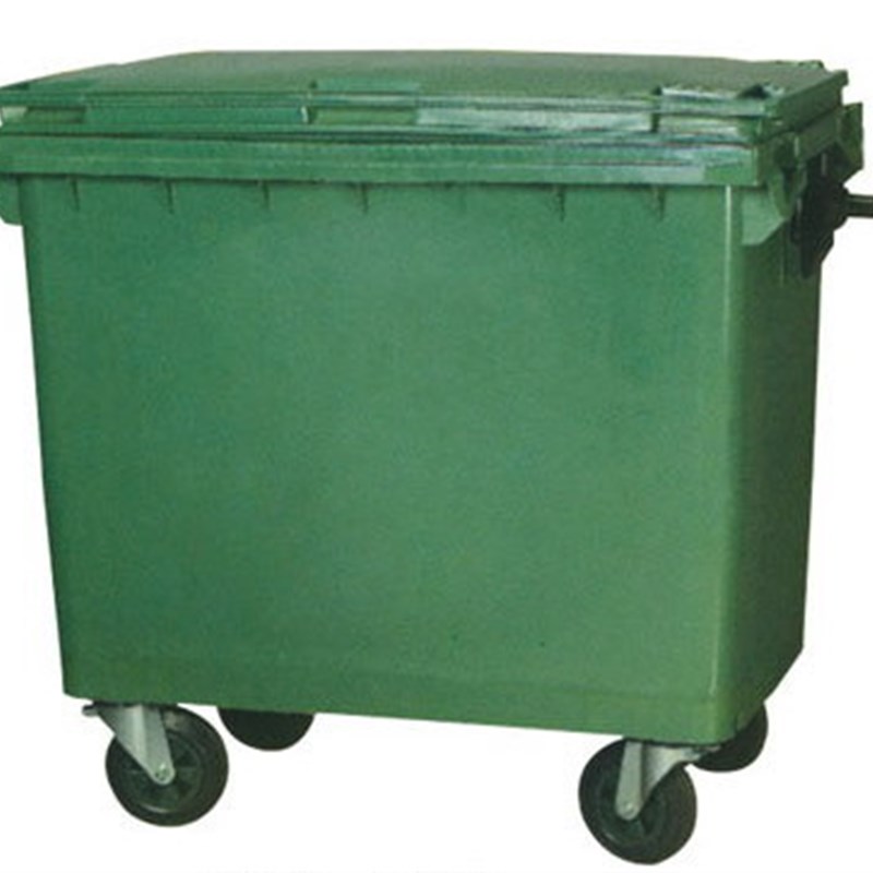 660升四轮垃圾桶塑料环卫垃W圾桶垃圾车