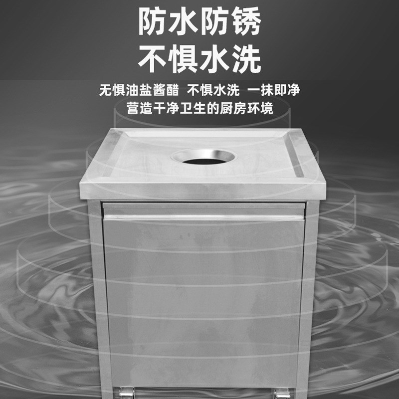 不锈钢收残车 餐具碗碟垃圾w桶饭店餐厅残食台 移动食物残渣收集