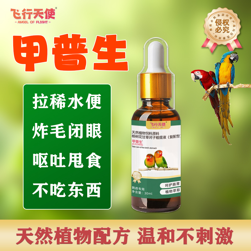 飞行天使甲普生鹦鹉绿便黄白水便甩食肠胃不适消化不良