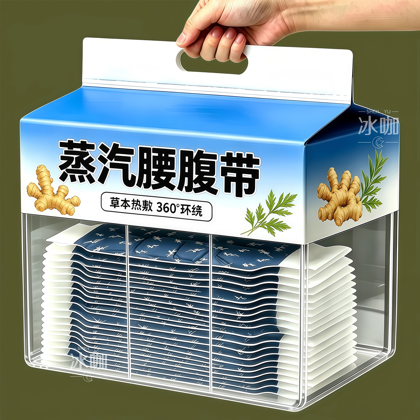 暖腰艾灸贴艾草热敷包暖腹腰部腹部蒸汽发热暖贴暖宝宝暖宫护腰带