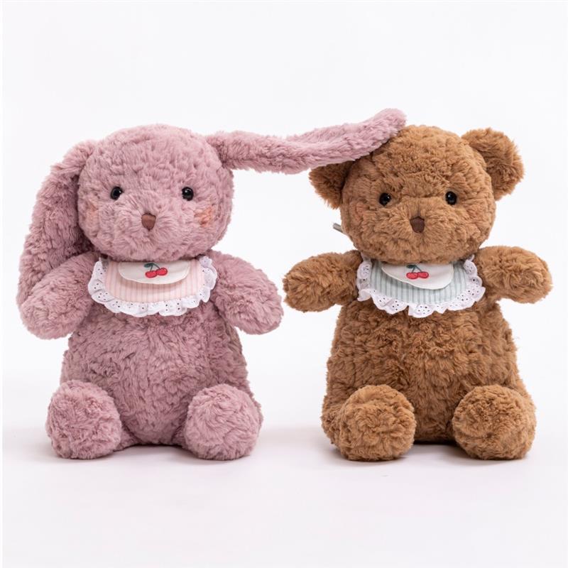 原创手工春日幼稚园系列生日毛绒公仔小兔子环保小羊布娃娃