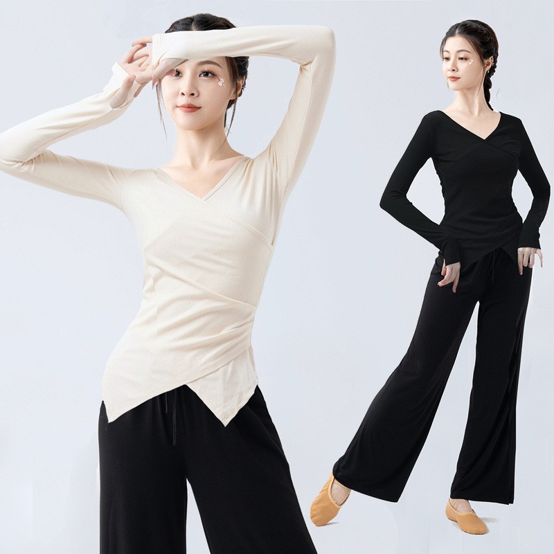 古典舞上衣形体训练服套装女现代舞蹈服中国舞练功服成人学生艺考