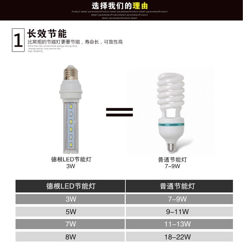 鱼缸水草灯蓝白节能灯螺丝口灯led纯白照明灯水族箱LED灯条3W4W6W