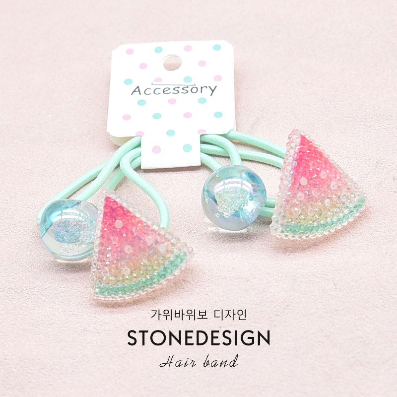 儿童发圈可爱砂糖西瓜绕绕发绳女孩扎头发耐用高弹力头绳女童皮筋