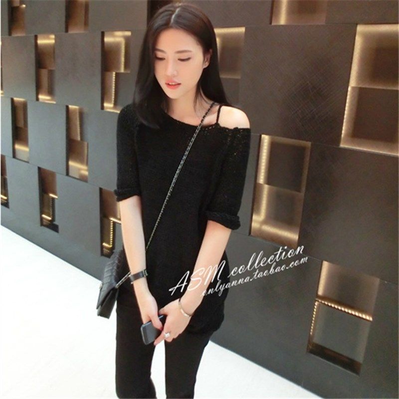 2021新款小衫镂空一字露肩吊带上衣罩衫女夏季宽松外穿针织衫薄款,女装/女士精品,大码连衣裙,淘宝优惠券,粉丝福利购,淘宝优惠卷