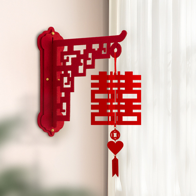 立体喜字灯笼挂饰中式客厅结婚装饰婚房布置套装新房婚礼房间挂件