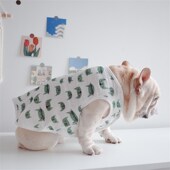 胖狗大码 宠物夏季 法斗 狗狗棉纱透气背心 泰迪雪纳瑞衣服 衣服