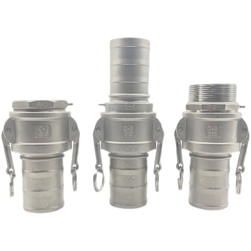 304不锈钢快速接头高压1寸活接扳把卡扣式钢丝软管皮管水管直接头