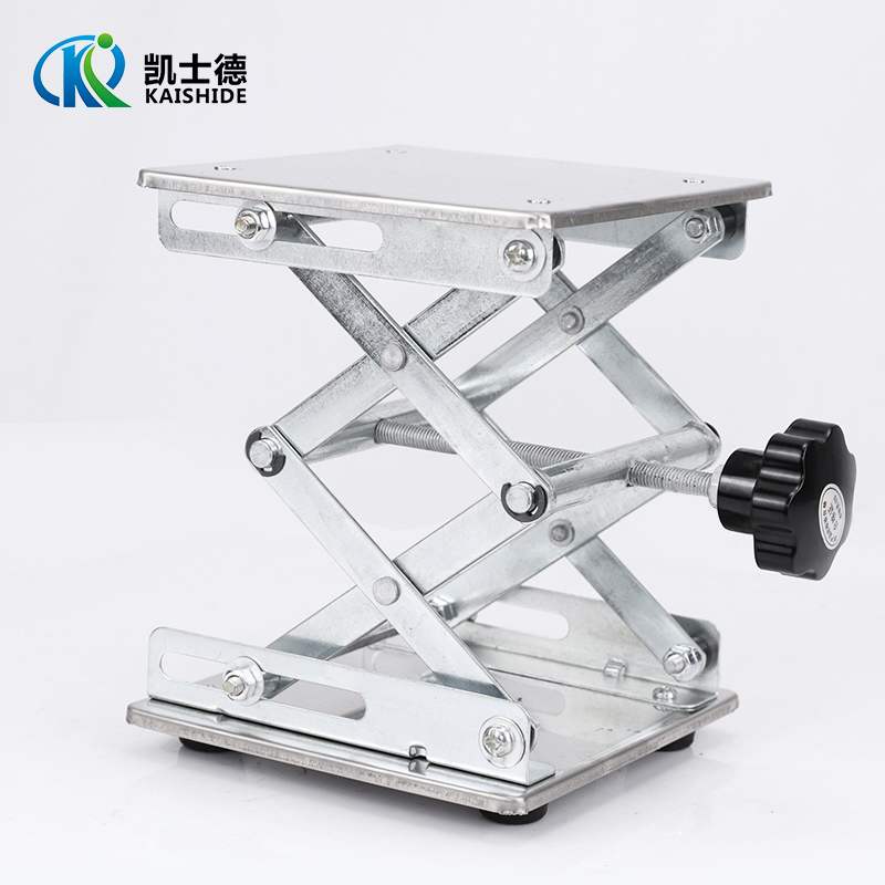 不锈钢升降台10*10cm 15*15cm 20*20cm实验室小型手动升降平台迷