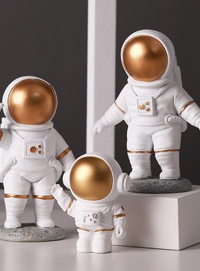 创意宇航员小摆件桌面太空人客厅电视柜儿童房布置家居装饰摆设品