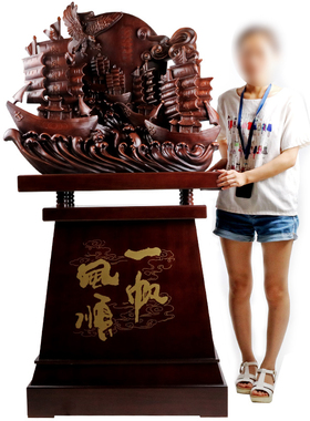 一帆风顺船摆件落地大帆船工艺品公司办公室酒店装饰乔迁开业礼品