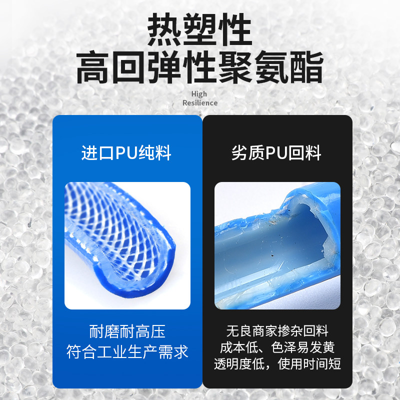 PU夹纱气动软管高压空压机打气泵弹簧管8mm气鼓汽管防爆汽修专用