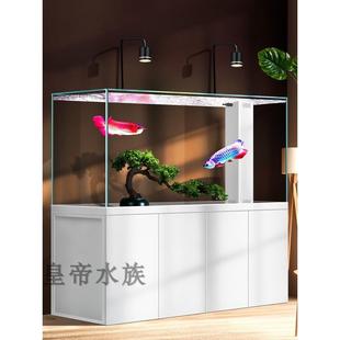 专业水刀集成拉金龙鱼缸底滤水缸客厅家庭水无变化生态景观水族馆