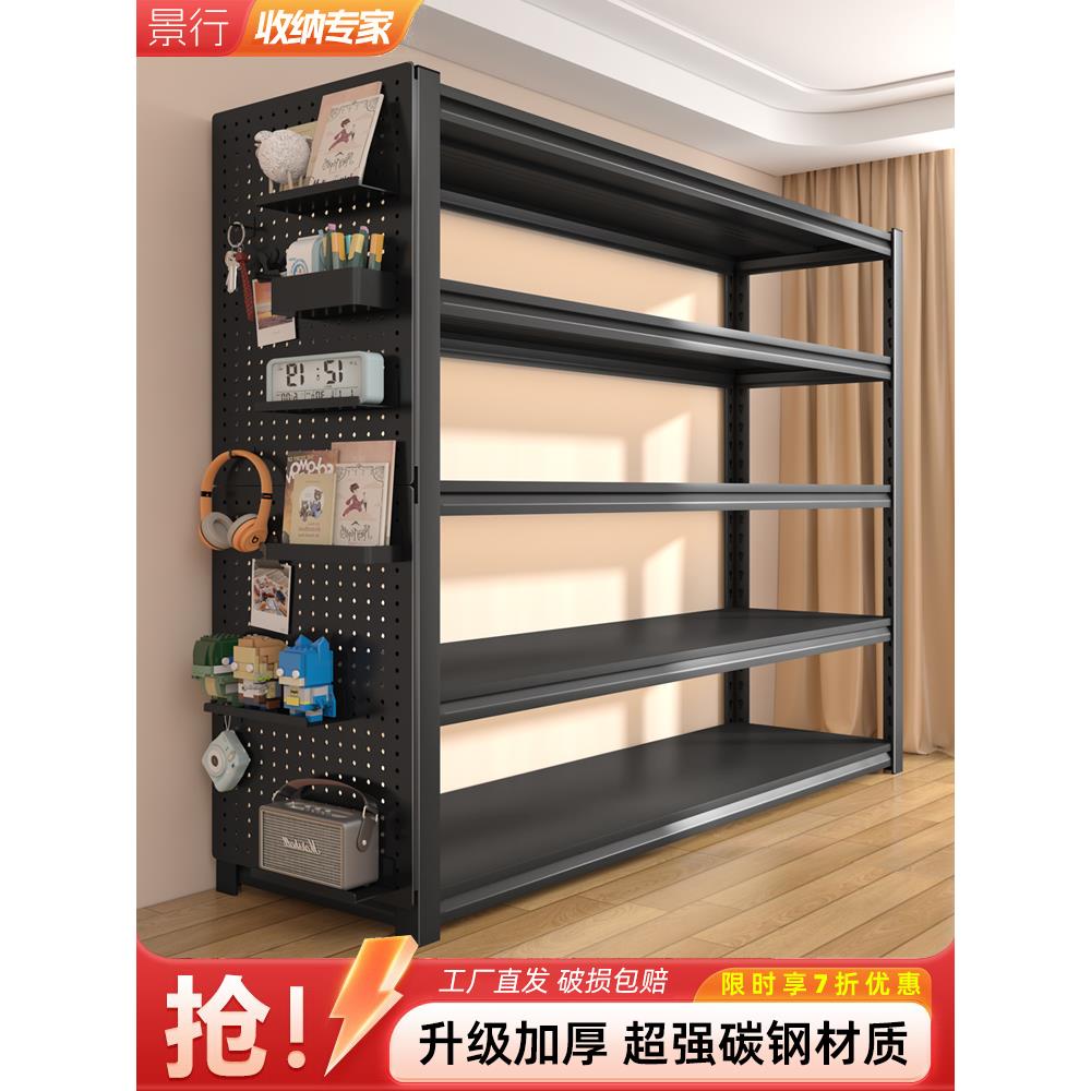 家用货架置物架阳台多层储物架仓库储藏间商超快递杂物钢制收纳架