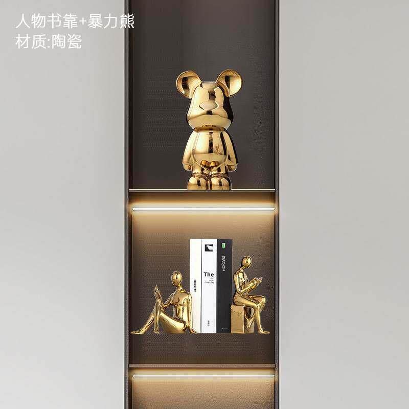艺术书立书档创意摆件办公室书房桌面书架客厅装饰品轻奢高档书靠