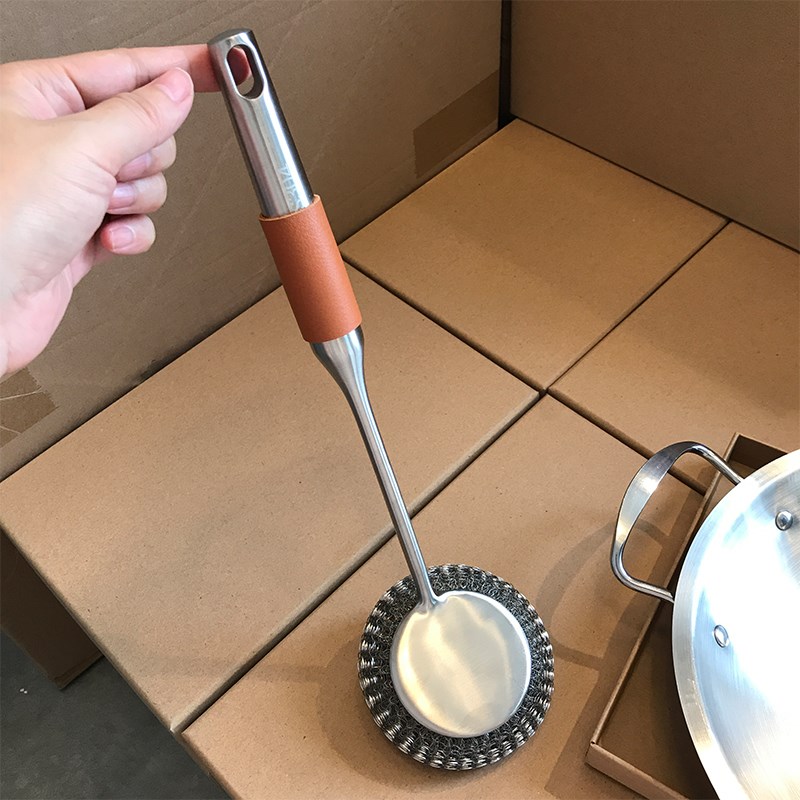 304不锈钢刷锅神器洗锅刷子厨房专用长柄清洁刷子不粘锅专用刷锅