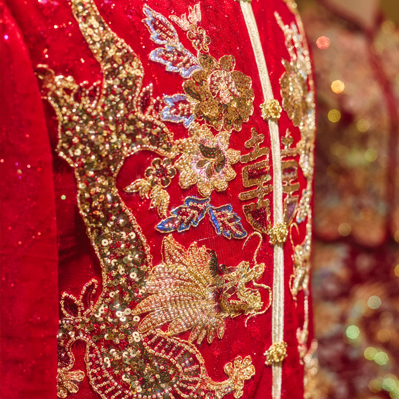 中式新郎秀禾服2023新款男士大码结婚礼服唐装接亲敬酒服龙凤褂男