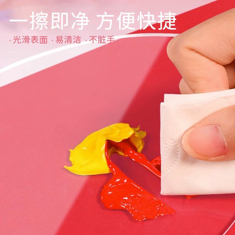 油画棒调色板透明亚克力调色盘儿童画画水粉油画丙烯国画颜料碟盘