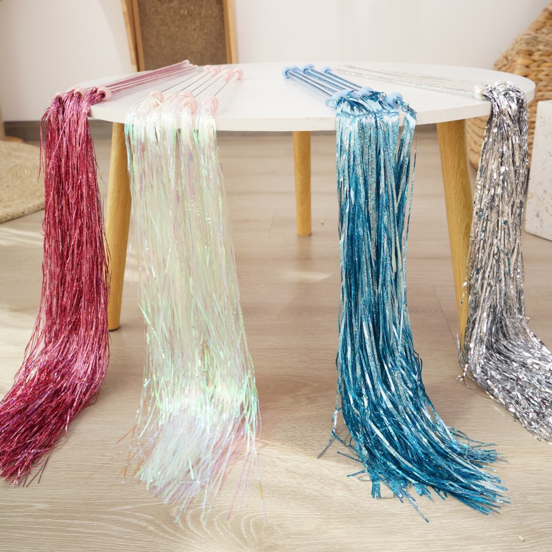 流苏四色仙女逗猫棒全猫无害塑料彩带英短长毛猫咪专用 实惠 轻便