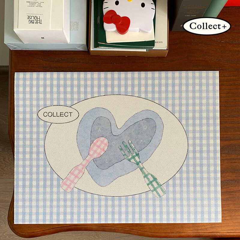 艺术收藏夹 小厨房 防水防油皮革垫餐桌茶几隔热垫餐垫北欧鼠标垫