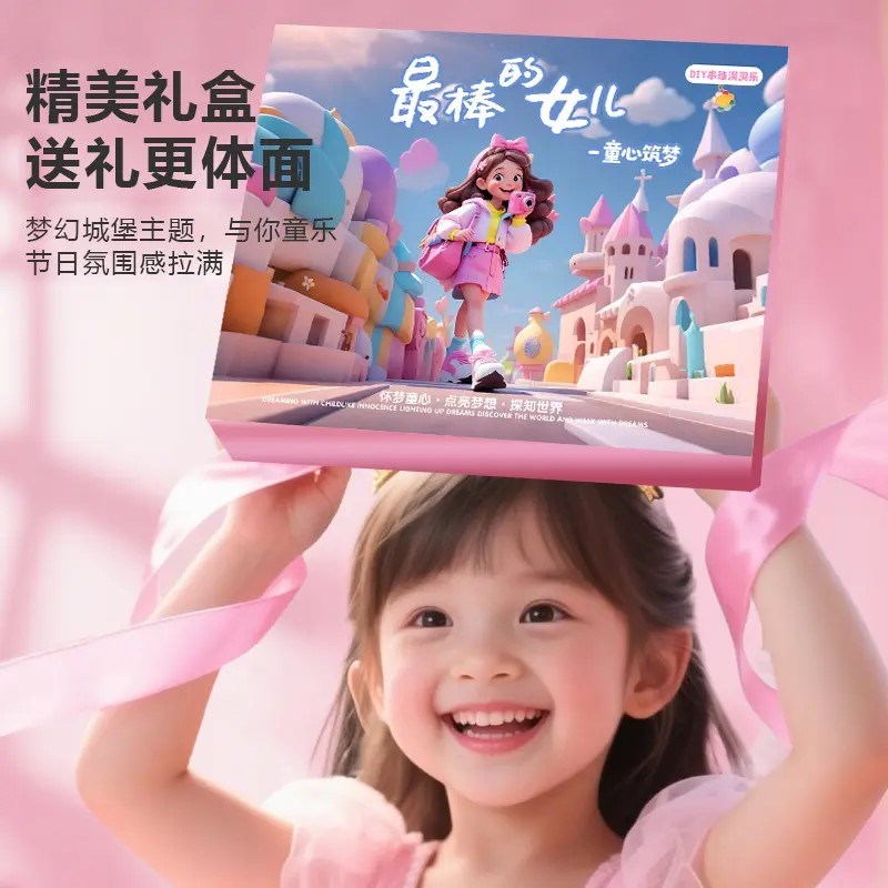 六一儿童节礼物 戳戳乐礼盒DIY手链洞洞乐金榜题名礼盒公主城堡