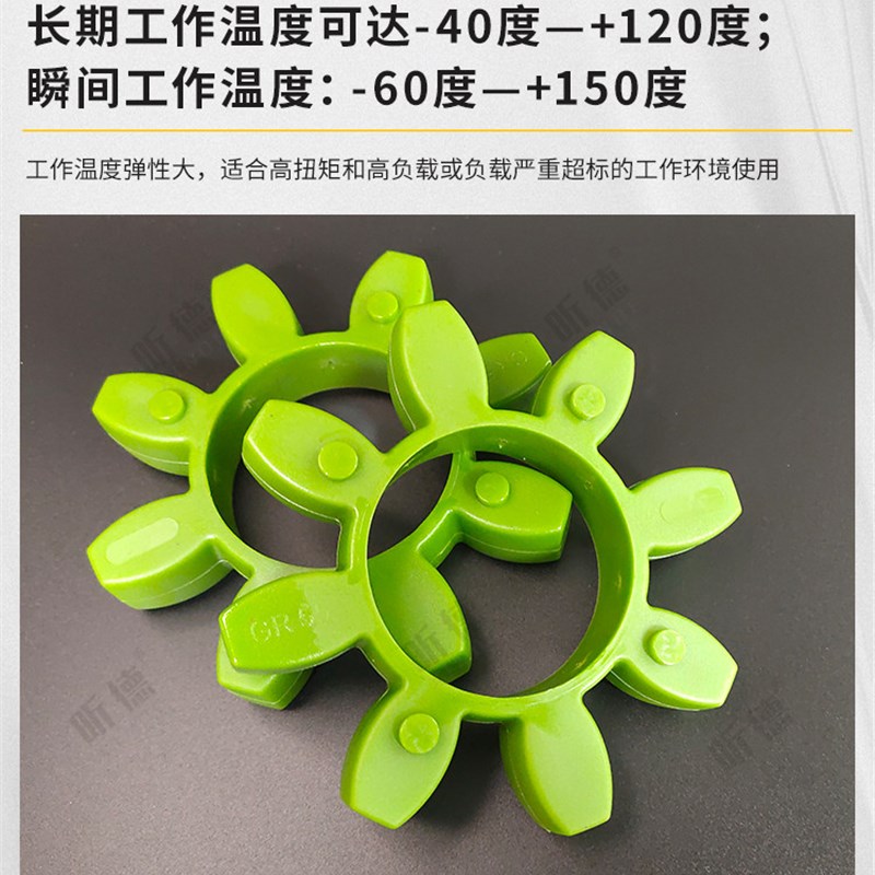 联轴器缓冲垫GR19243842485565空压机压缩机六八角弹性体块梅花垫