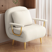 沙发床折叠两用奶油风单人客厅阳台午休床2024新款 懒人坐卧伸缩床