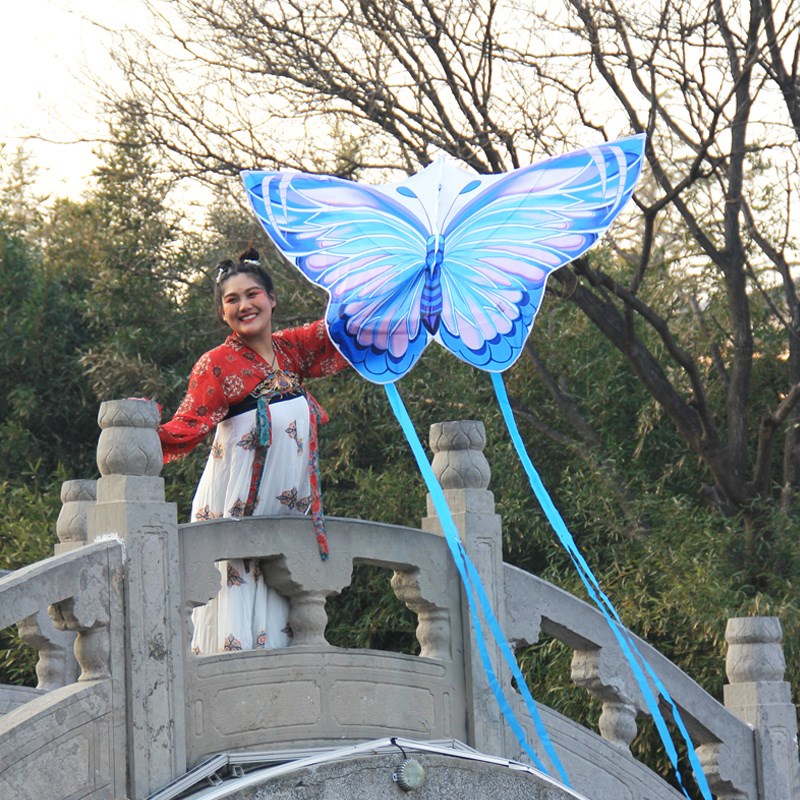 新款蝴蝶风筝儿童大人国潮网红成人潍坊风筝微风易飞大型