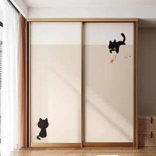 凯贝嘉衣柜贴纸翻新自粘改造玻璃拉门移门柜子柜门遮丑壁纸贴画