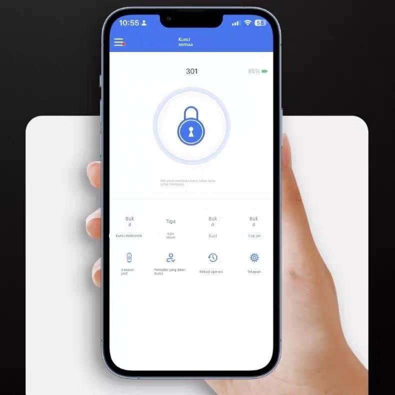 断桥铝指纹锁铝合金门电子锁塑钢门带框推拉门肯德基密码锁通通锁