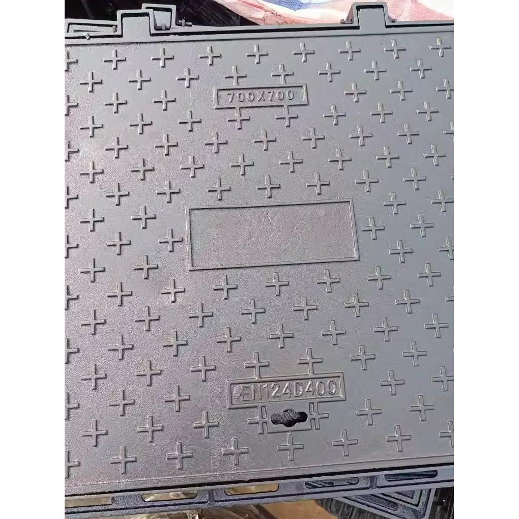 球墨铸铁井盖方形电力窨井沙井盖圆形市政重型D400道路雨污水井盖