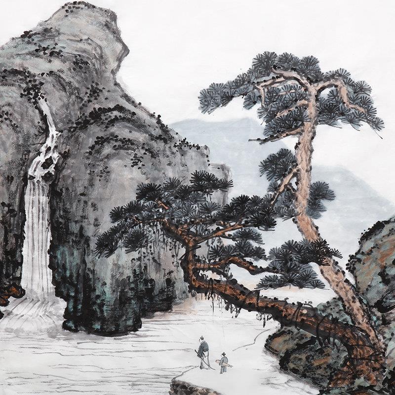 山水画 画纯定制手绘宣纸国画 画 原创设计私人订制 客厅高端装饰