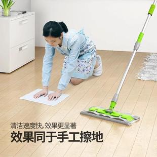 粉色懒人夹抹布平板拖把家用一拖净吸水旋转拖地地板卫生间免手洗