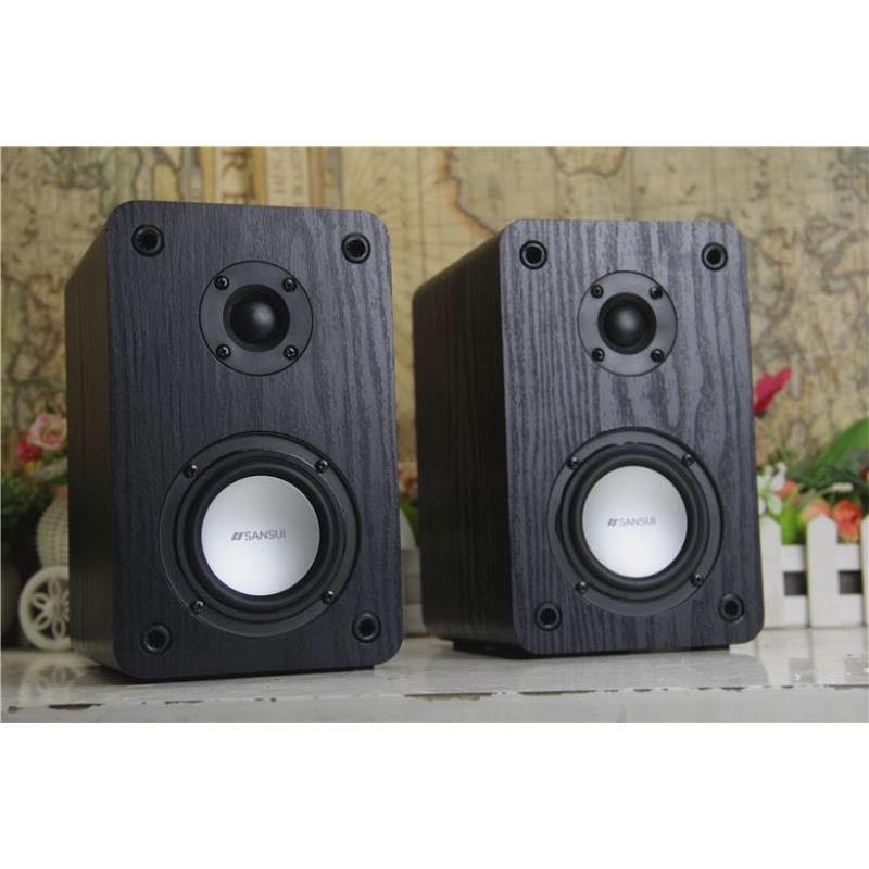 山水HIFI无源音响木质手工箱体3寸人声毒音复磁金刚喇叭5.1环绕箱