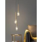 卧室床头吊灯现代轻奢餐厅吧台客厅背景墙灯简约创意全铜水晶灯饰