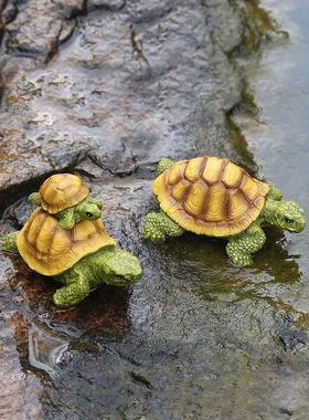户外花园造景乌龟摆件庭院假山喷泉流水微景观池塘水景动物装饰品