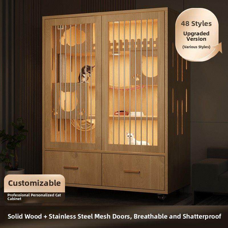 实木豪华猫屋猫别墅猫柜家全景超大空间猫窝爬架集成猫笼猫笼,宠物/宠物食品及用品,猫笼子/猫别墅,淘宝优惠券,粉丝福利购,淘宝优惠卷